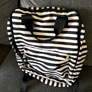 Black and white fashion backpack